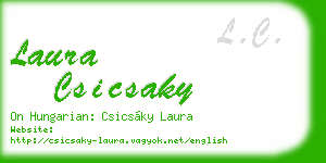 laura csicsaky business card